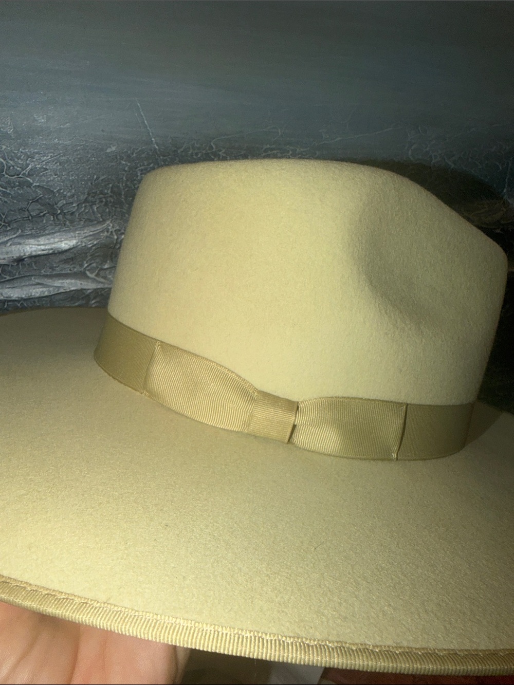 Lack of Color Pistachio Rancher Hat Wide Brim Felt Fedora Sz. M 57 cm Like New - Picture 11 of 11